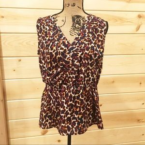 Animal Print Sleeveless Blouse Merona